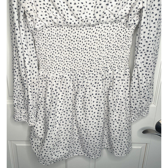 Princess Polly Women's Smocked Mini Dress Size 10 Lined Coquette Boho Peasant - Picture 9 of 13